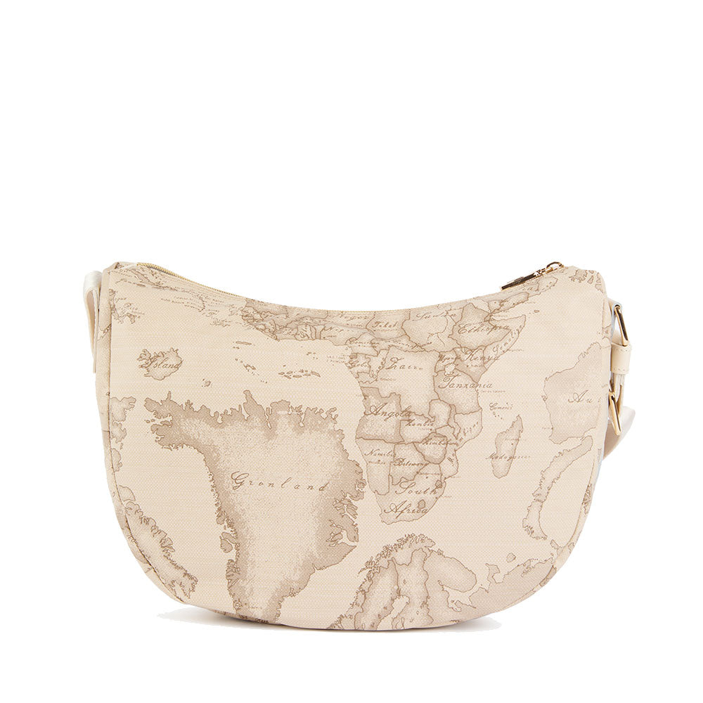 Borsa Donna Mezzaluna Media 1A Classe Alviero Martini linea Soft Petals in Tessuto Soft Geo Safari LE55