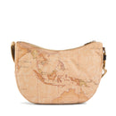 Borsa Donna Mezzaluna Media 1A Classe Alviero Martini linea Soft Petals in Tessuto Soft Geo Classic e Nero LE55