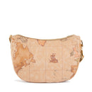 Borsa Donna Mezzaluna Media 1A Classe Alviero Martini linea Soft Petals in Tessuto Soft Geo Classic e Avorio LE55
