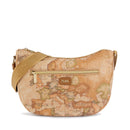 Borsa Donna Mezzaluna Media 1A Classe Alviero Martini linea Soft Petals in Tessuto Soft Geo Classic e Cuoio LE55