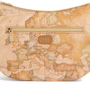 Borsa Donna Mezzaluna Media 1A Classe Alviero Martini linea Soft Petals in Tessuto Soft Geo Classic e Cuoio LE55