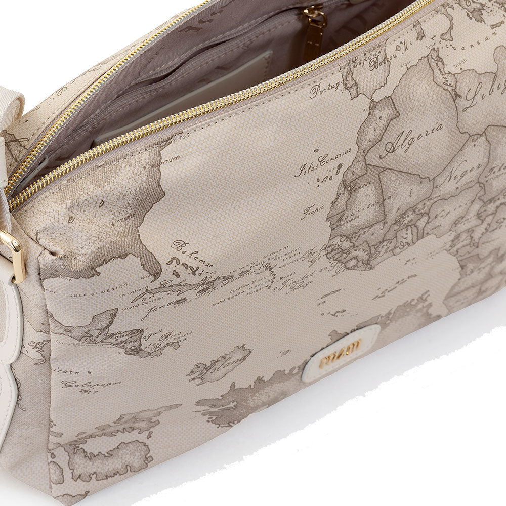 Borsa Donna a Tracolla 1A Classe Alviero Martini linea Soft Petals in Tessuto Soft Geo Safari LE56