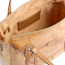 Borsa Donna a Mano 1A Classe Alviero Martini linea Soft Petals in Tessuto Soft Geo Classic e Cuoio LE57