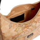 Borsa Donna Sottospalla 1A Classe Alviero Martini linea Soft Petals in Tessuto Soft Geo Classic e Nero LE58