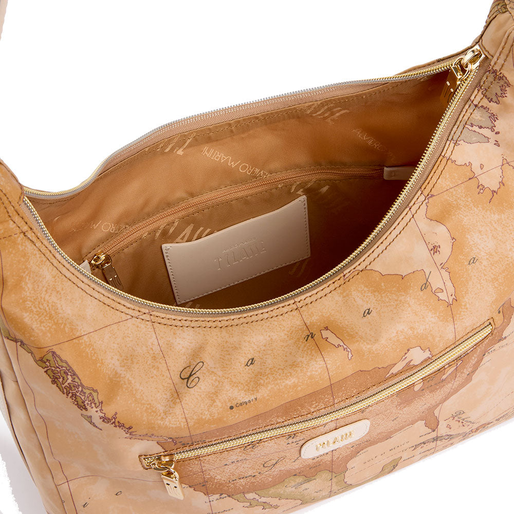 Borsa Donna Sottospalla 1A Classe Alviero Martini linea Soft Petals in Tessuto Soft Geo Classic e Avorio LE58