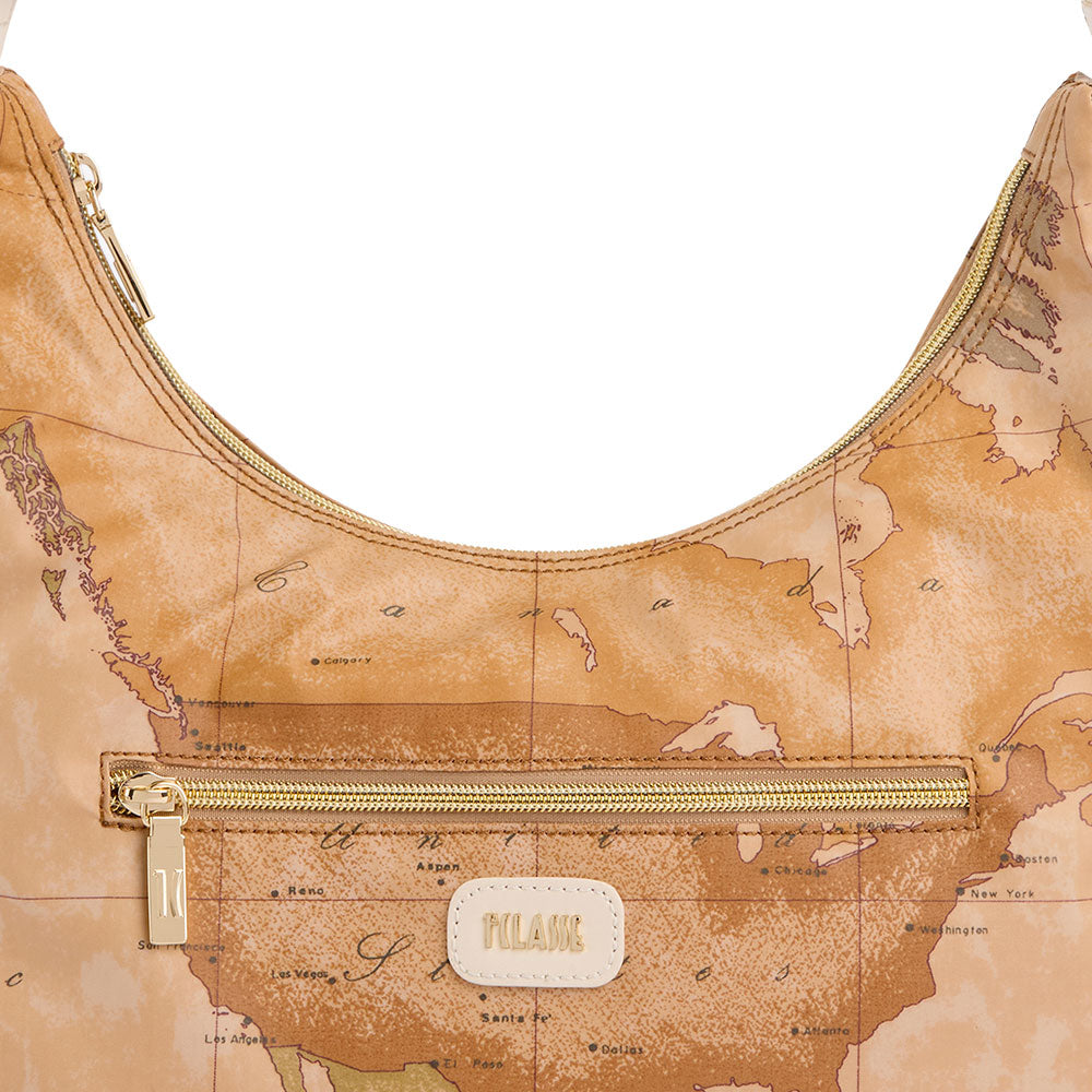 Borsa Donna Sottospalla 1A Classe Alviero Martini linea Soft Petals in Tessuto Soft Geo Classic e Avorio LE58