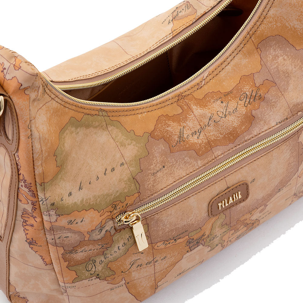 Borsa Donna Sottospalla 1A Classe Alviero Martini linea Soft Petals in Tessuto Soft Geo Classic e Cuoio LE58
