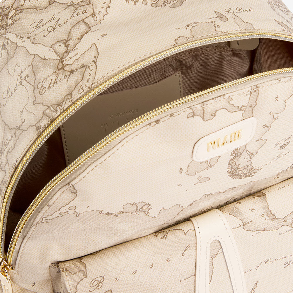 Zaino Donna 1A Classe Alviero Martini linea Soft Petals in Tessuto Soft Geo Safari LE59