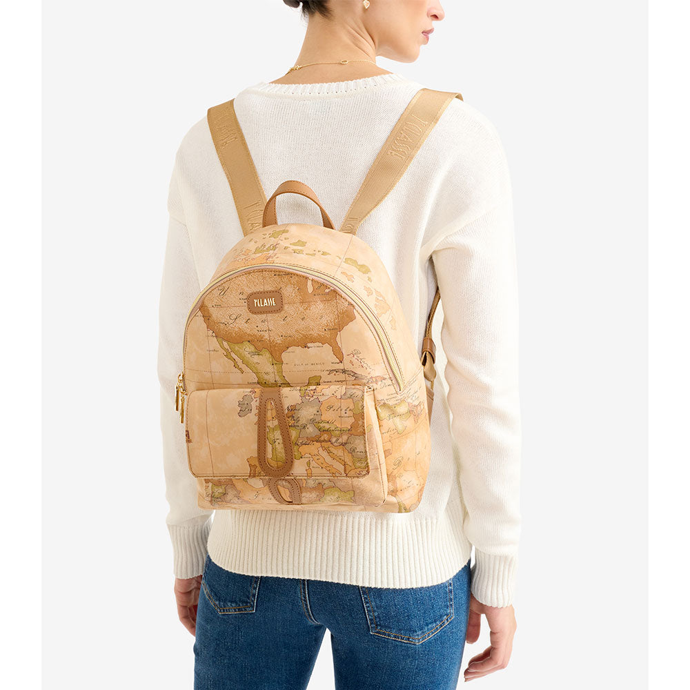 Zaino Donna 1A Classe Alviero Martini linea Soft Petals in Tessuto Soft Geo Safari LE59