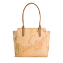 Shopping Bag Donna 1A Classe Alviero Martini linea Escape Geo stampa Geo Classic e Cuoio LE60