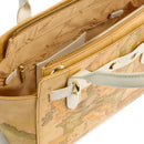 Damen-Henkeltasche 1A Classe ALVIERO MARTINI Modell Escape mit Geo Classic Print und Elfenbein LE61