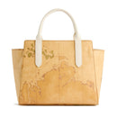 Damen-Henkeltasche 1A Classe ALVIERO MARTINI Modell Escape mit Geo Classic Print und Elfenbein LE61