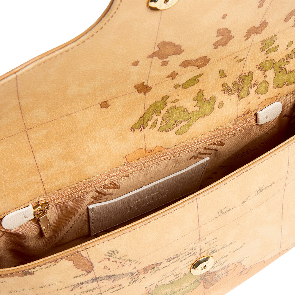 Borsa Donna Sottospalla 1A Classe Alviero Martini linea Escape Geo stampa Geo Classic e Avorio LE62