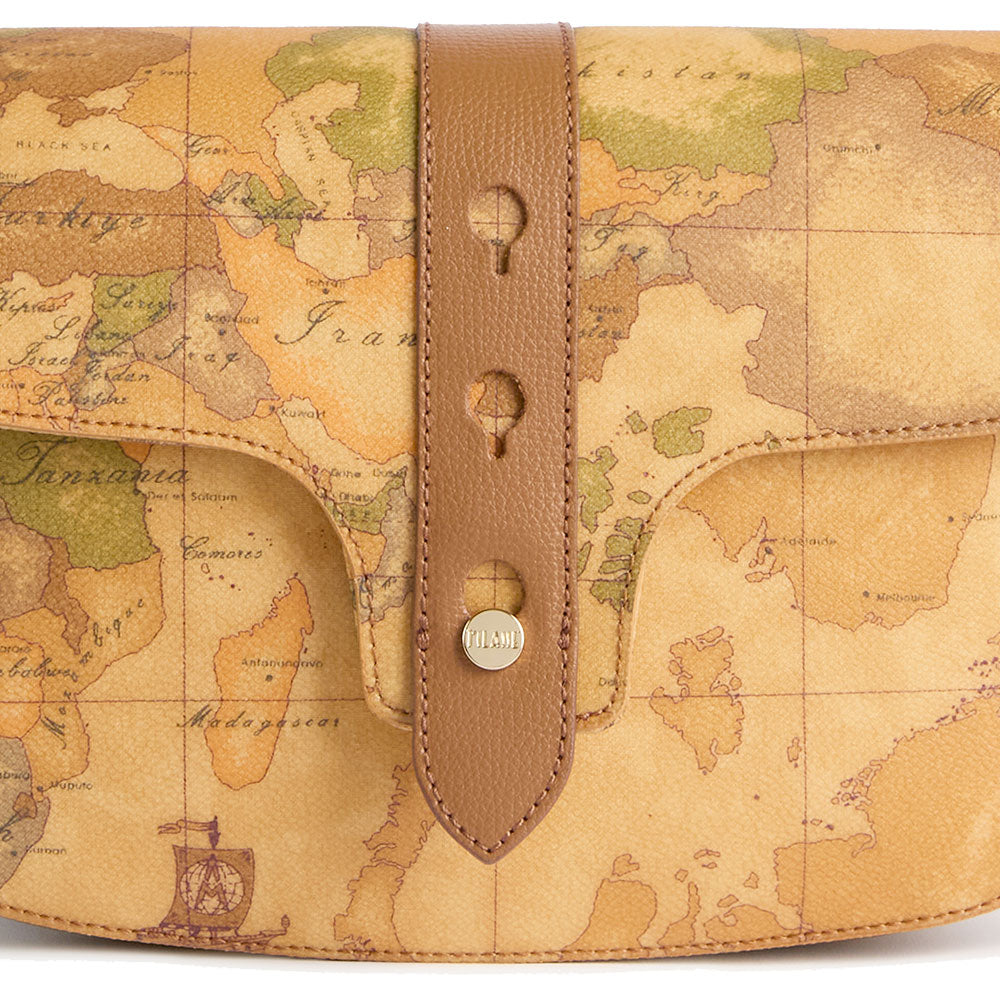 Borsa Donna Sottospalla 1A Classe Alviero Martini linea Escape Geo stampa Geo Classic e Cuoio LE62