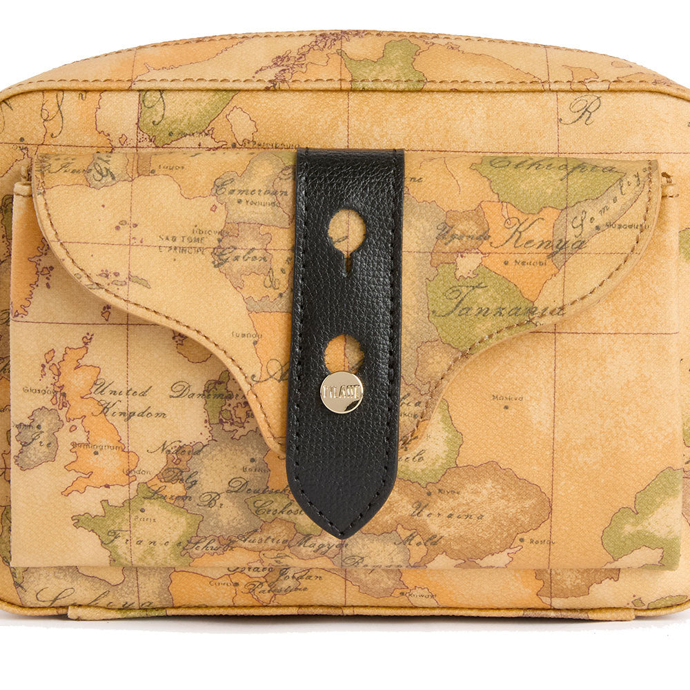 Borsa Donna a Tracolla 1A Classe Alviero Martini linea Escape Geo stampa Geo Classic e Nero LE63