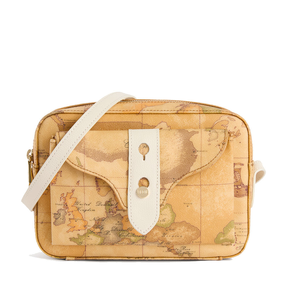 Borsa Donna a Tracolla 1A Classe Alviero Martini linea Escape Geo stampa Geo Classic e Avorio LE63