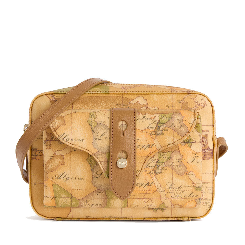 Borsa Donna a Tracolla 1A Classe Alviero Martini linea Escape Geo stampa Geo Classic e Cuoio LE63