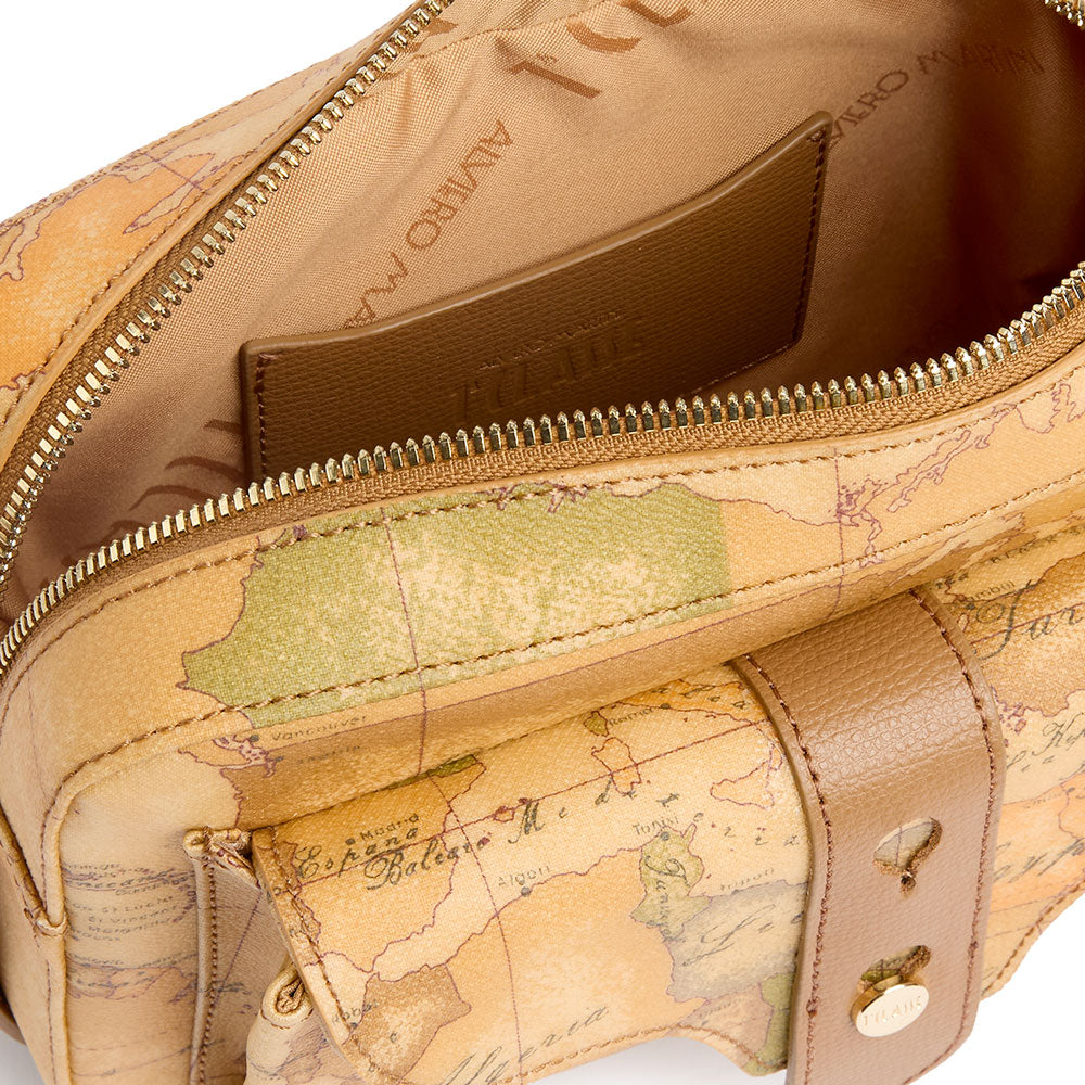 Borsa Donna a Tracolla 1A Classe Alviero Martini linea Escape Geo stampa Geo Classic e Cuoio LE63