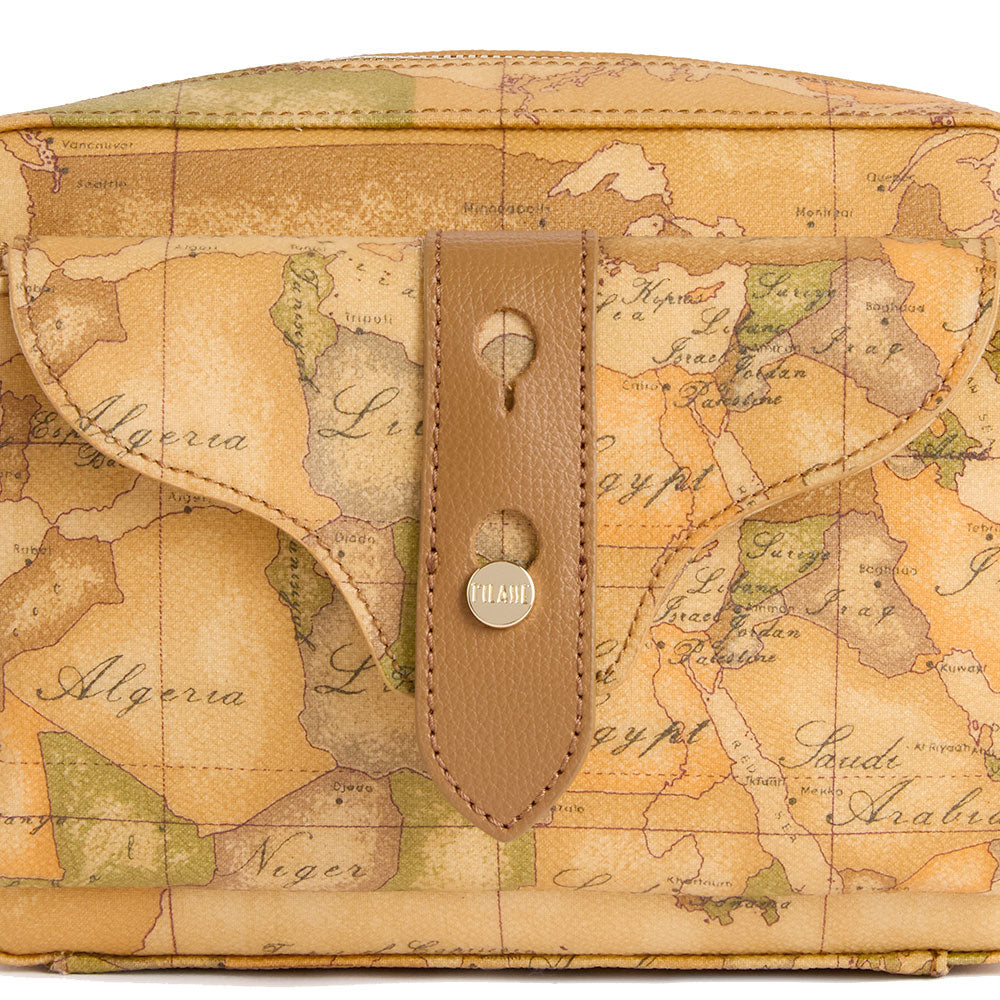 Borsa Donna a Tracolla 1A Classe Alviero Martini linea Escape Geo stampa Geo Classic e Cuoio LE63