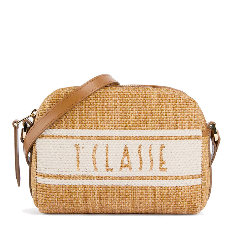 Borsa a Tracolla 1A Classe Alviero Martini linea Rafia Coast color Cuoio LE92
