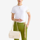 Borsa Donna a Spalla 1A Classe Alviero Martini linea Bay Lock Bag Geo White LF02