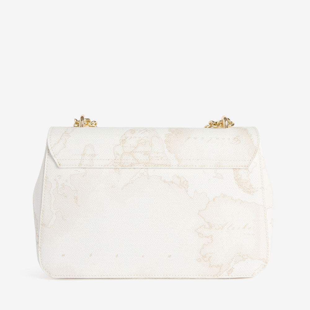 Borsa Donna a Spalla 1A Classe Alviero Martini linea Bay Lock Bag Geo White LF02