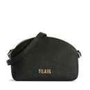 Borsa Doppia Zip a Tracolla 1A Classe Alviero Martini linea Aura Bag stampa Saffiano Nera LF04