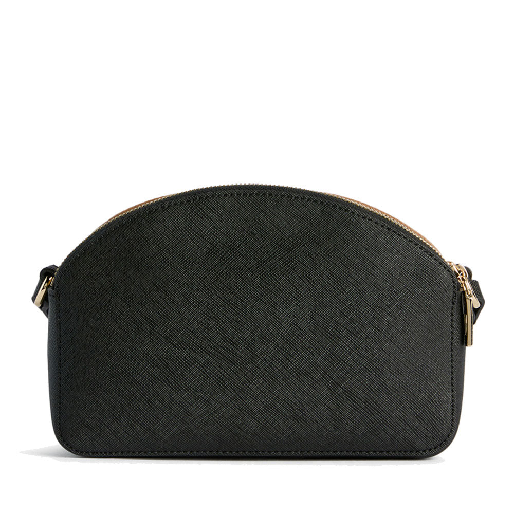 Borsa Doppia Zip a Tracolla 1A Classe Alviero Martini linea Aura Bag stampa Saffiano Nera LF04