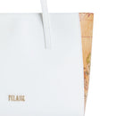 Shopping Bag Donna 1A Classe Alviero Martini linea Geo Harmonia Bianco LF35