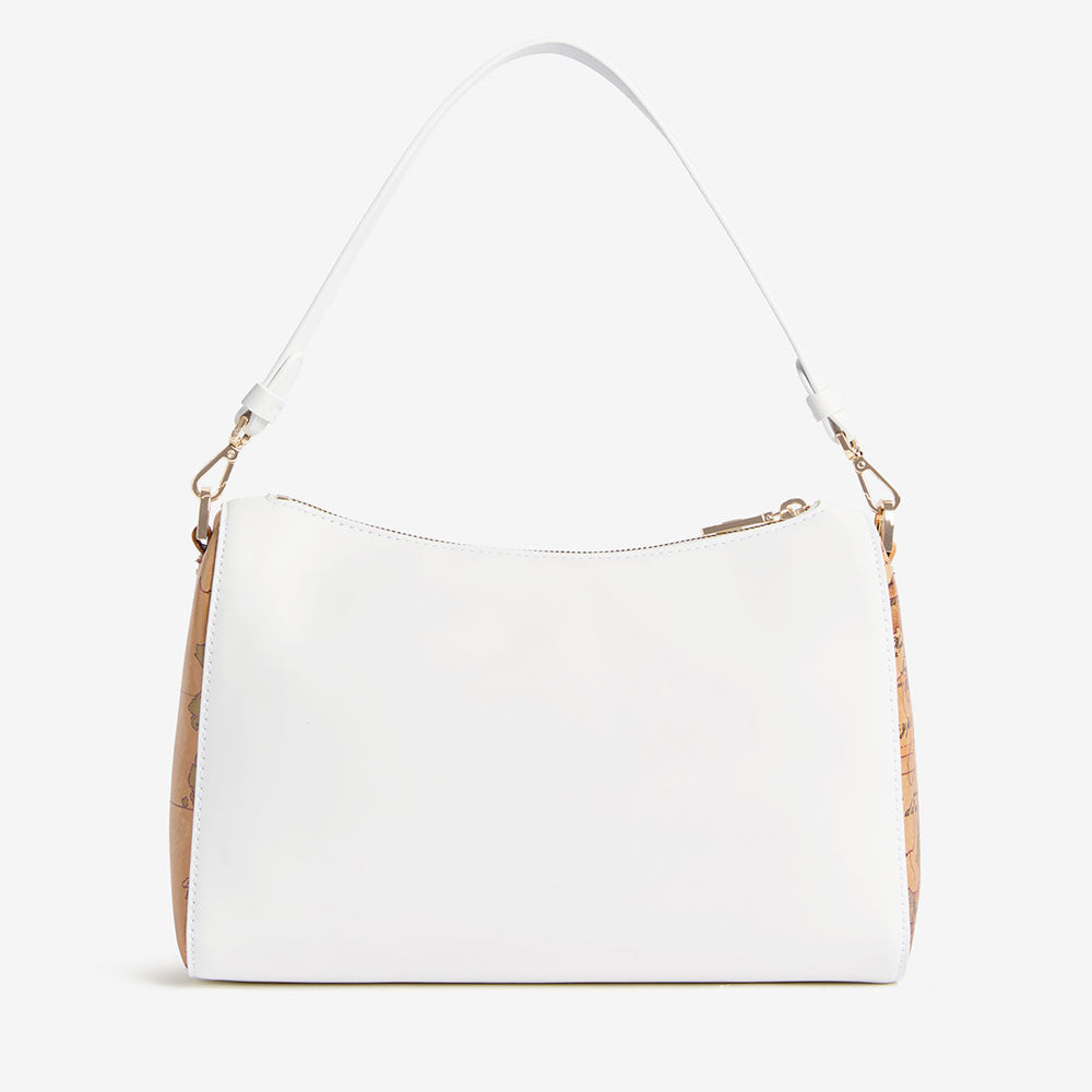 Damen-Schultertasche mit Umhängeriemen 1A Classe ALVIERO MARTINI Modell Geo Harmonia in Weiß LF36