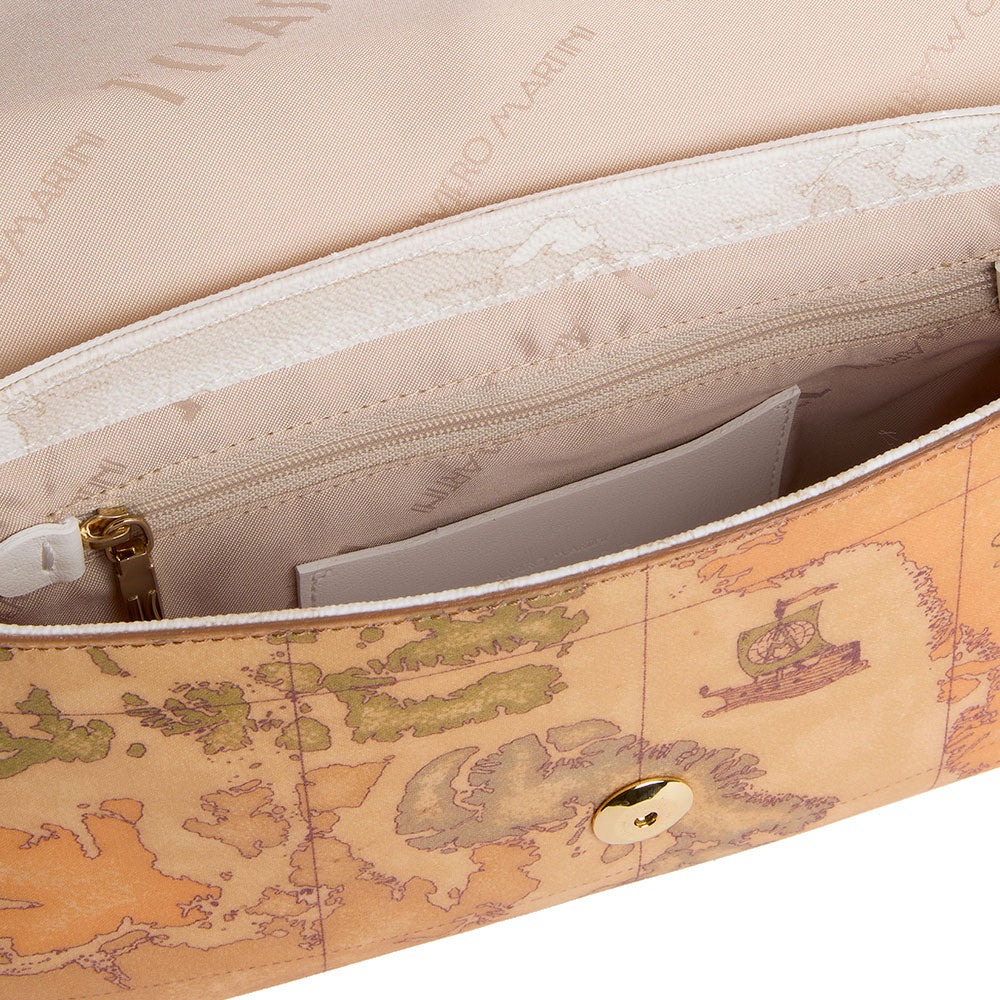 Borsa Donna a Tracolla 1A Classe Alviero Martini linea White Geo Mix Bianca LF63