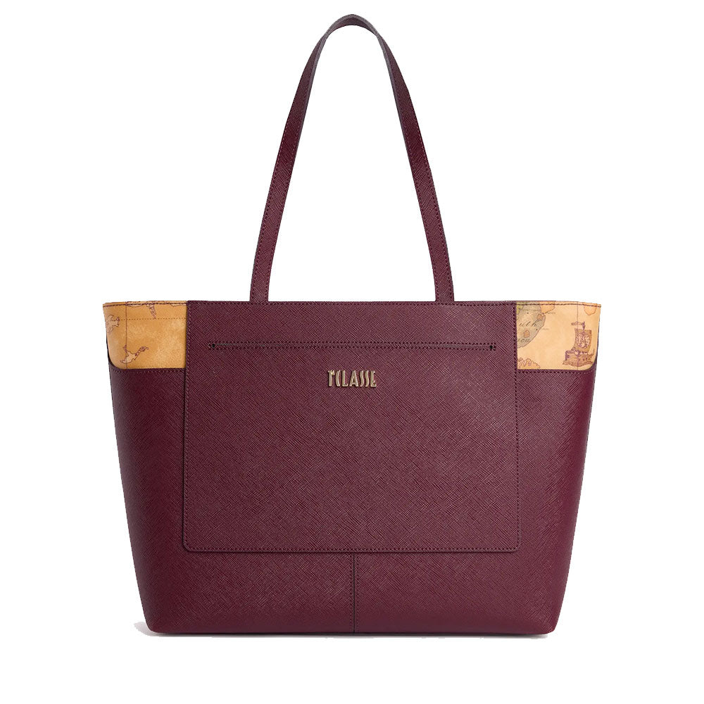Shopping Bag Grande Donna 1A Classe Alviero Martini linea West City Bordeaux LF72