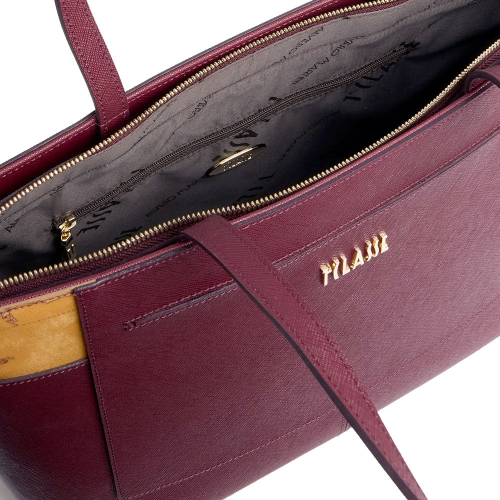 Shopping Bag Grande Donna 1A Classe Alviero Martini linea West City Bordeaux LF72
