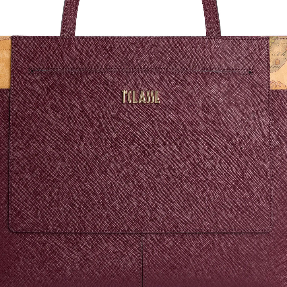 Shopping Bag Grande Donna 1A Classe Alviero Martini linea West City Bordeaux LF72