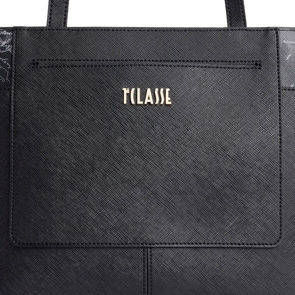 Shopping Bag Media Donna 1A Classe Alviero Martini linea West City Nero e Geo Night LF73