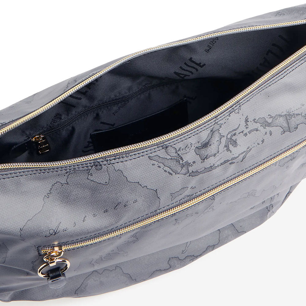 Borsa Donna Mezzaluna Grande 1A Classe Alviero Martini linea Soft Ranch in Tessuto Soft Geo Dark LG03