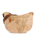 Borsa Donna Mezzaluna Grande 1A Classe Alviero Martini linea Soft Ranch in Tessuto Soft Geo Classic e Zucca LG03