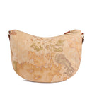 Borsa Donna Mezzaluna Grande 1A Classe Alviero Martini linea Soft Ranch in Tessuto Soft Geo Classic e Zucca LG03