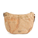 Borsa Donna Mezzaluna Grande 1A Classe Alviero Martini linea Soft Ranch in Tessuto Soft Geo Classic e Castagna LG03