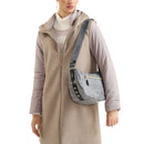 Borsa Donna Mezzaluna Media 1A Classe Alviero Martini linea Soft Ranch in Tessuto Soft Geo Dark LG04