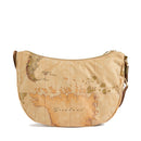 Borsa Donna Mezzaluna Media 1A Classe Alviero Martini linea Soft Ranch in Tessuto Soft Geo Classic e Verde Oliva LG04
