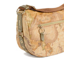 Borsa Donna Mezzaluna Media 1A Classe Alviero Martini linea Soft Ranch in Tessuto Soft Geo Classic e Verde Oliva LG04