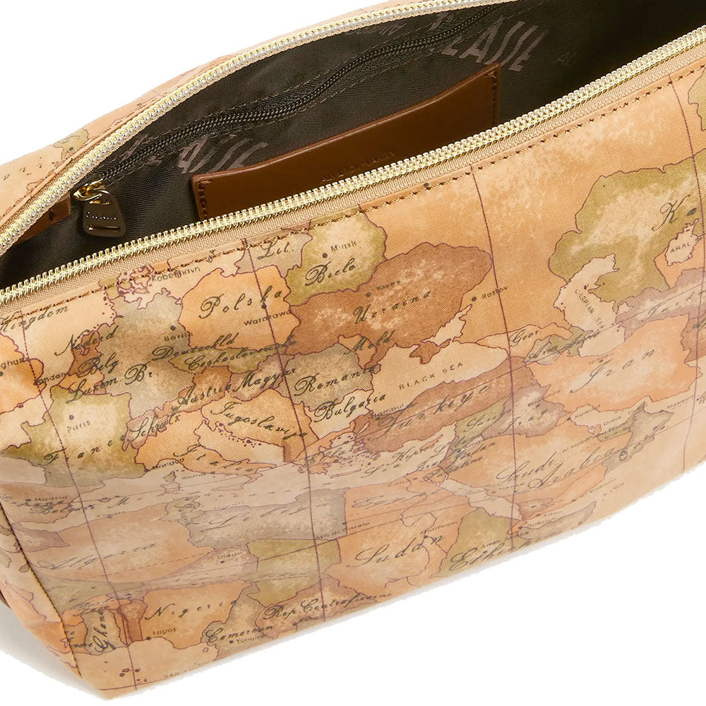 Borsa Donna a Tracolla 1A Classe Alviero Martini linea Soft Ranch in Tessuto Soft Geo Classic e Castagna LG05