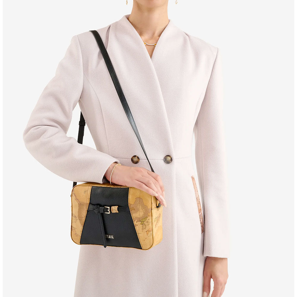 Borsa Donna a Tracolla 1A Classe Alviero Martini linea Geo Saloon Geo Classic e Nero LG11