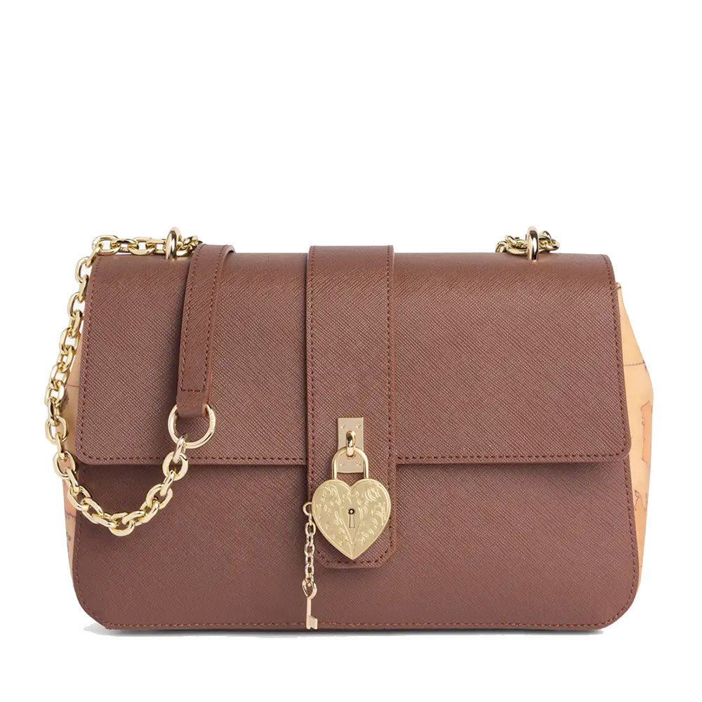 Borsa Donna a Tracolla 1A Classe Alviero Martini linea Western Love Bag color Castagna LG33