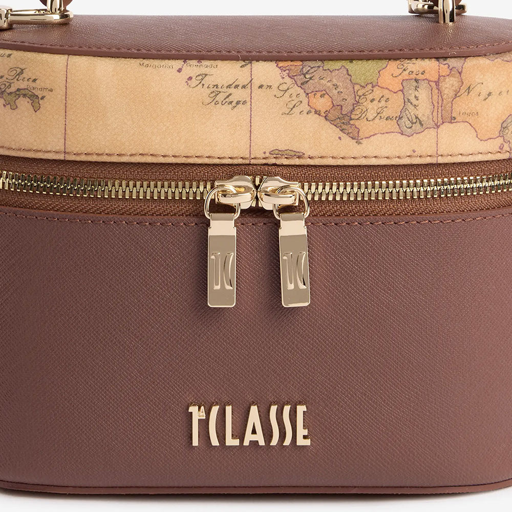 Mini Bag Donna a Tracolla 1A Classe Alviero Martini linea Treasure Bag Marrone LG36