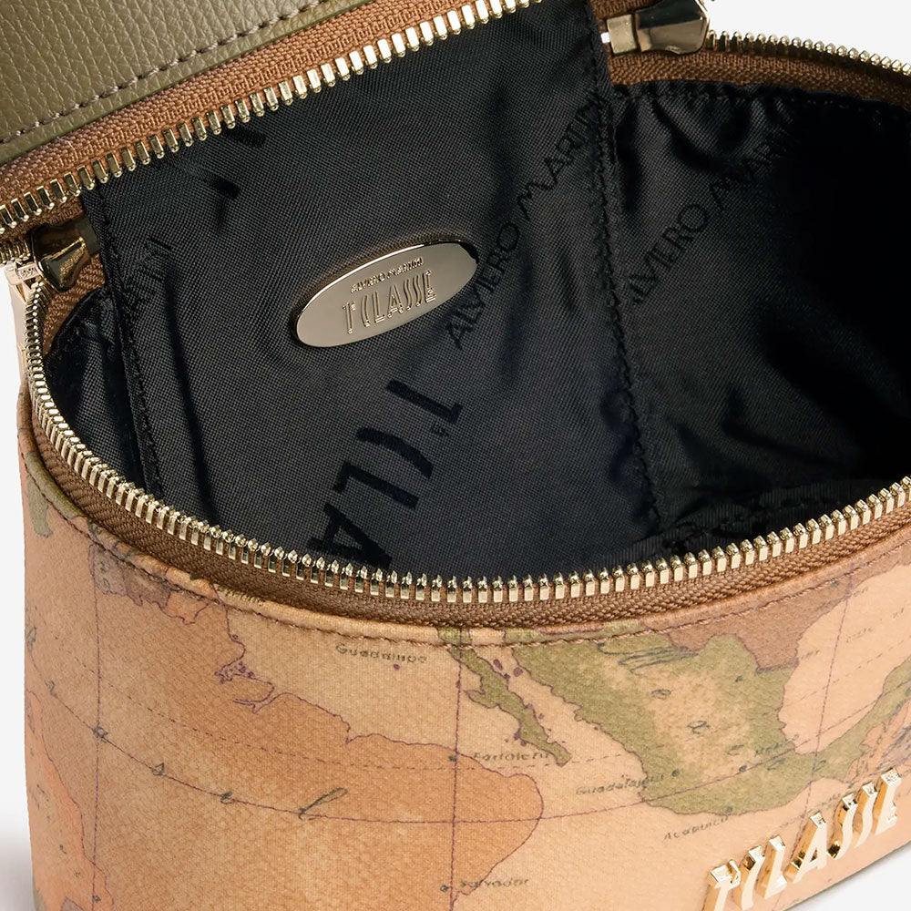 Mini Bag Donna a Tracolla 1A Classe Alviero Martini linea Treasure Bag Geo Classic e Verde Oliva LG36
