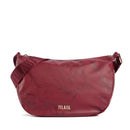 Borsa Donna Mezzaluna a Tracolla 1A Classe Alviero Martini linea Soft Color in Tessuto Soft Rosso Borgogna LG56