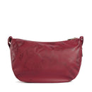 Borsa Donna Mezzaluna a Tracolla 1A Classe Alviero Martini linea Soft Color in Tessuto Soft Rosso Borgogna LG56