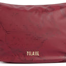 Borsa Donna Mezzaluna a Tracolla 1A Classe Alviero Martini linea Soft Color in Tessuto Soft Rosso Borgogna LG56